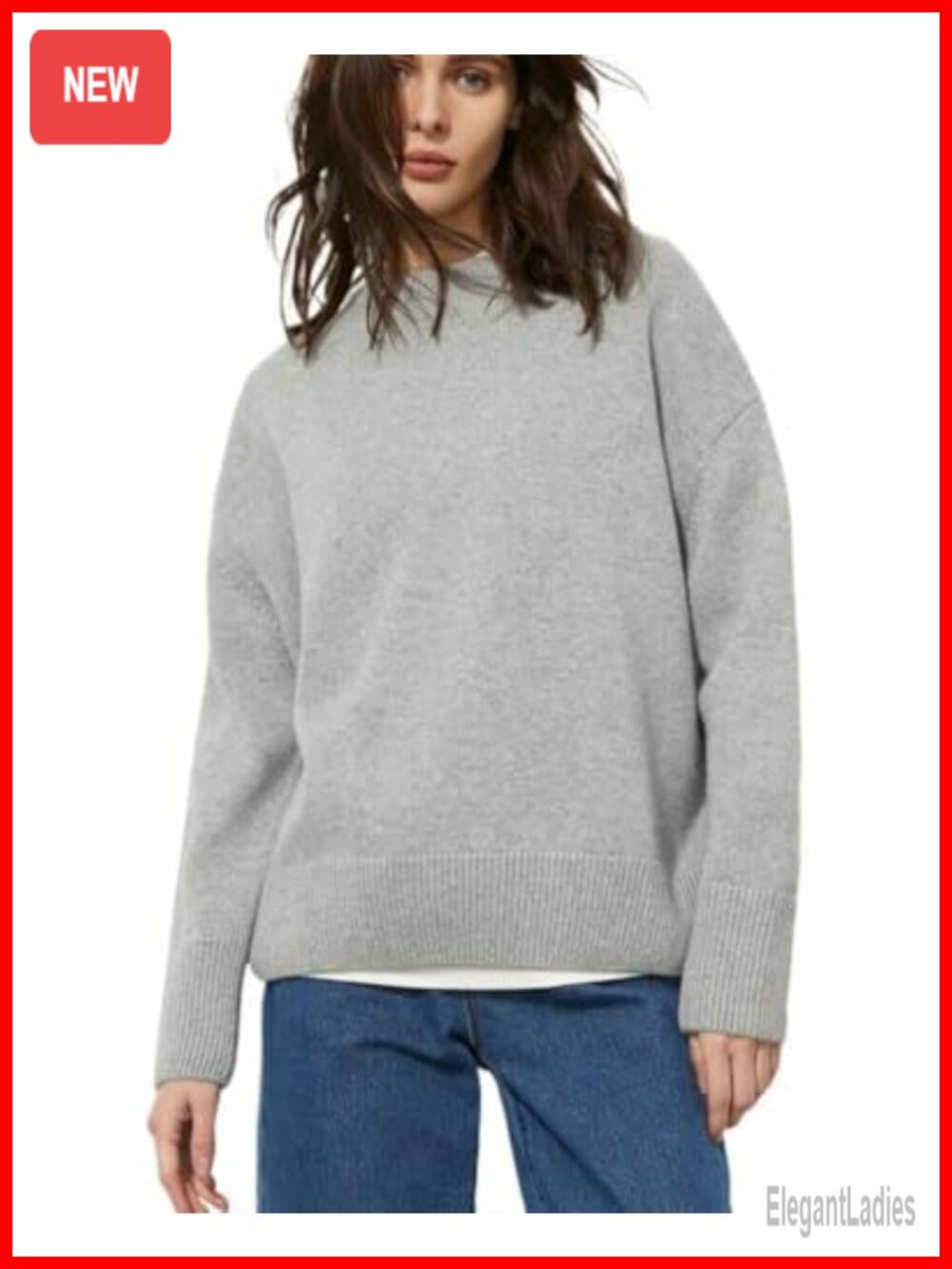 Women's Lightweight Crewneck Pullover Sweater Fall Winter Knit Jumper